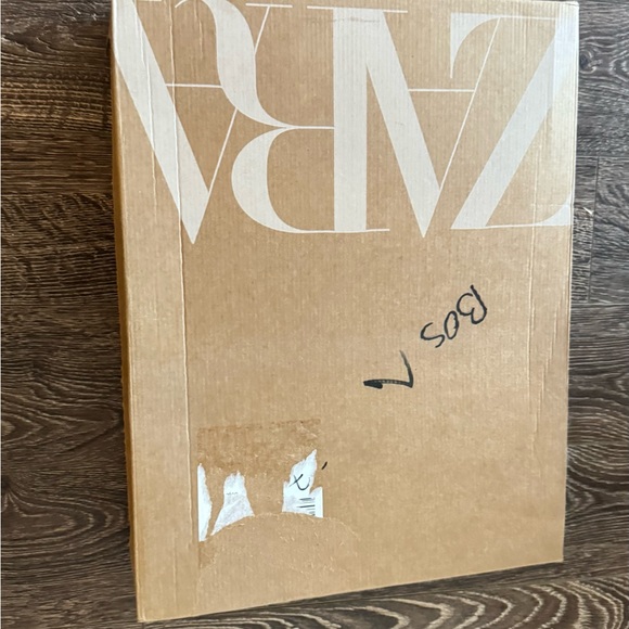 Zara Embroidered Suede boots Tan Heeled Western boots - Picture 6 of 6